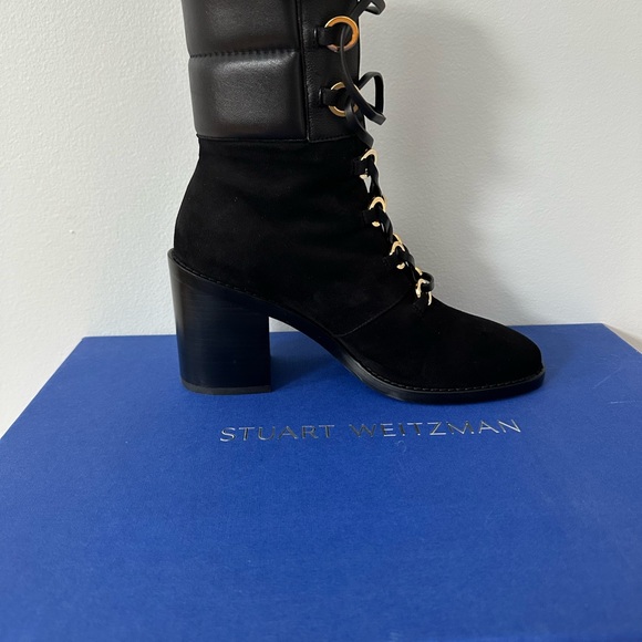 BNWT Stuart Weitzman Watson Tall Block-Heel Combat Boots - Picture 9 of 9